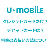 U-mobileの料金の支払い方法の詳細